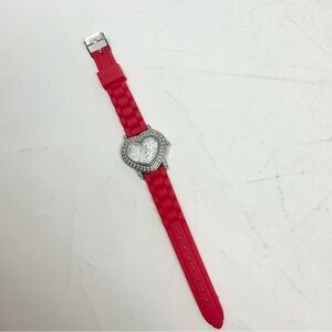 Heart-Shaped Watch with red Strap